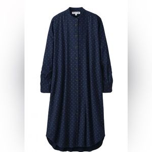 Uniqlo x Inès de la Fressange navy flannel shirtdress/duster
